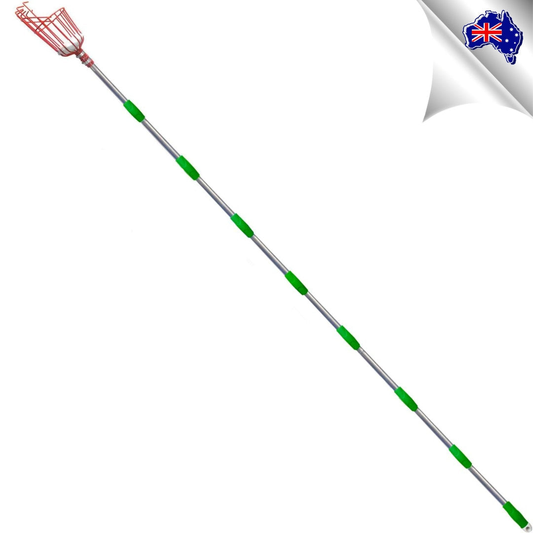 Fruit Picker Basket with Stainless Steel Stick